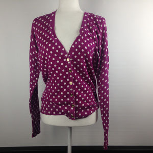 Michael Kors cardigan sweater polka dot size m